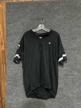 Bontrager Cycling Jersey Mens XL Black Short Sleeve 1/4 Zip Pockets Lightweight